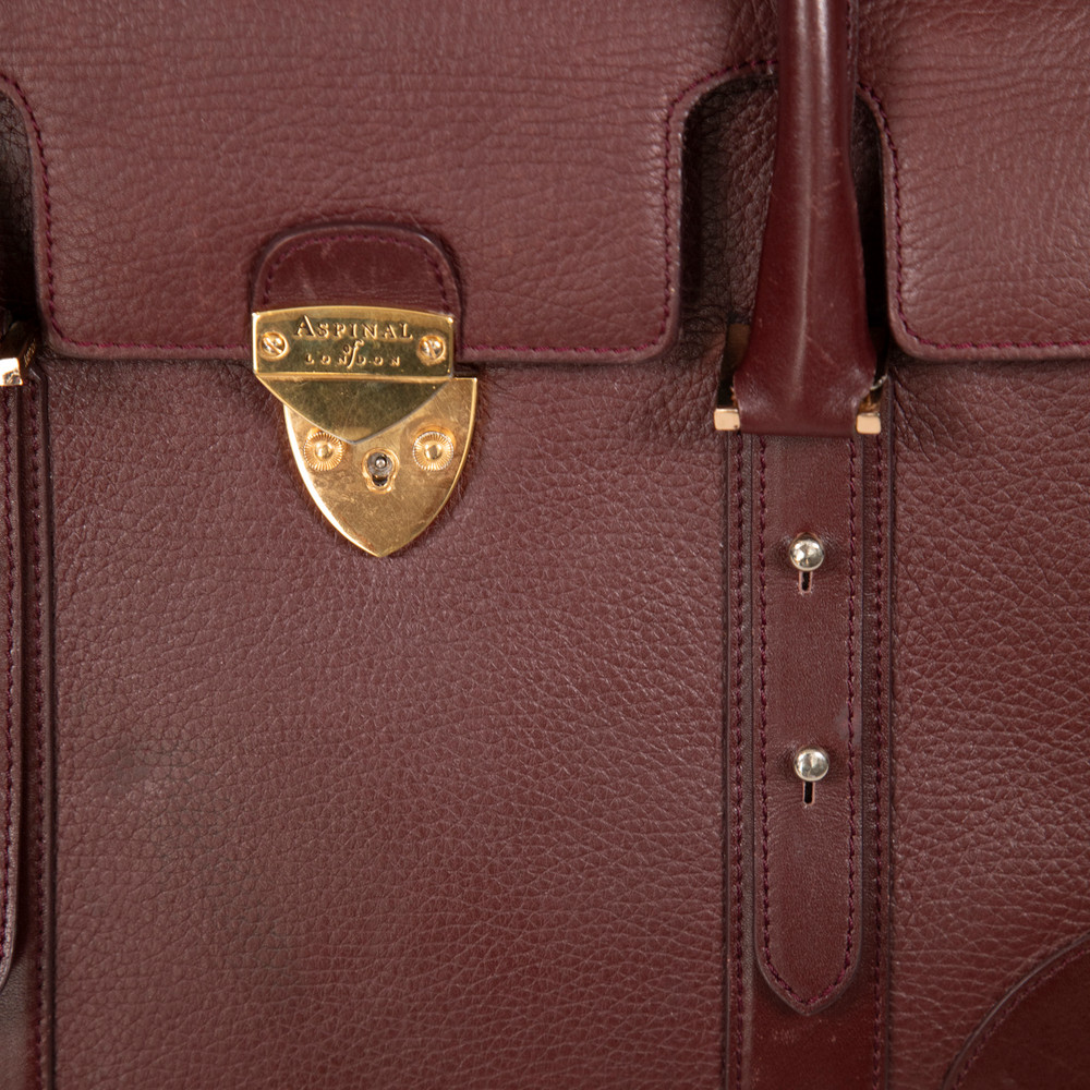 Aspinal of London Burgundy Leather Handbag
