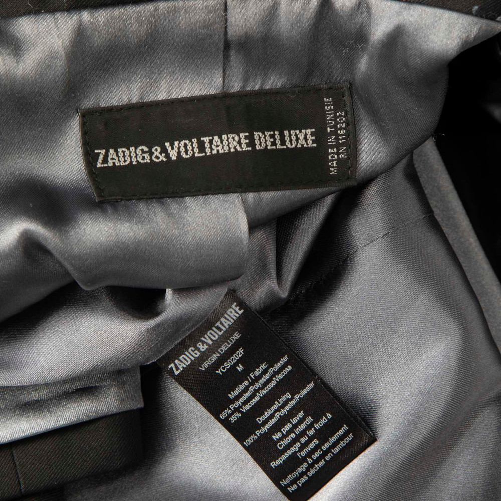 Zadig & Voltaire Black Back Crystal Skull Blazer