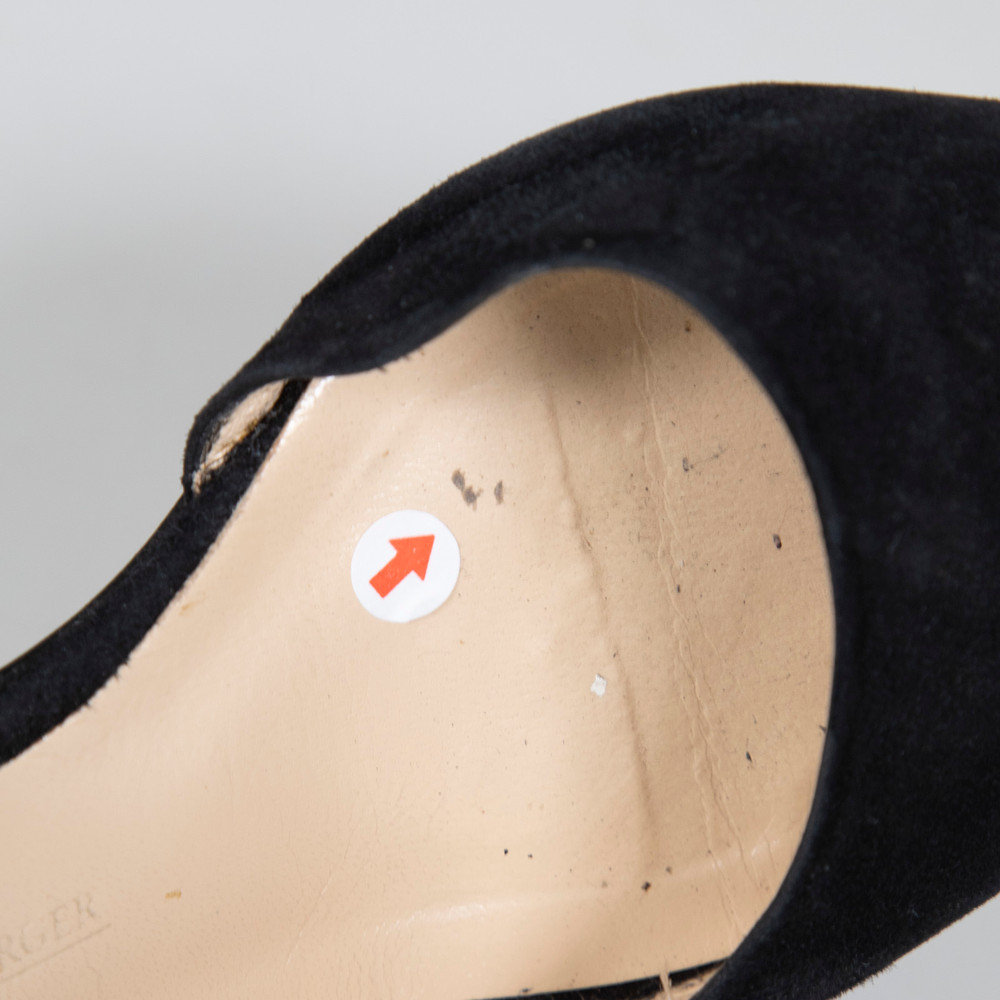 By Malene Birger Black Suede D'Orsay Pumps