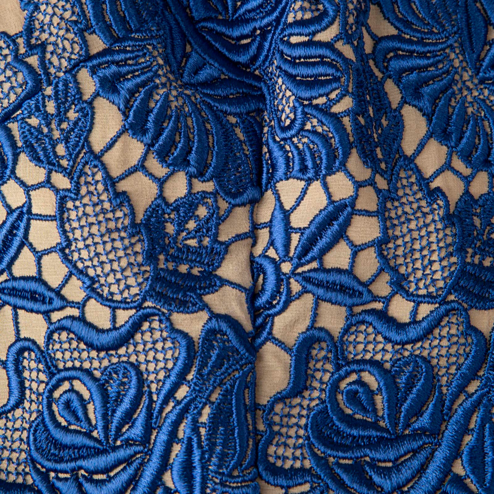 Stella McCartney Blue Lace Long Sleeves Dress