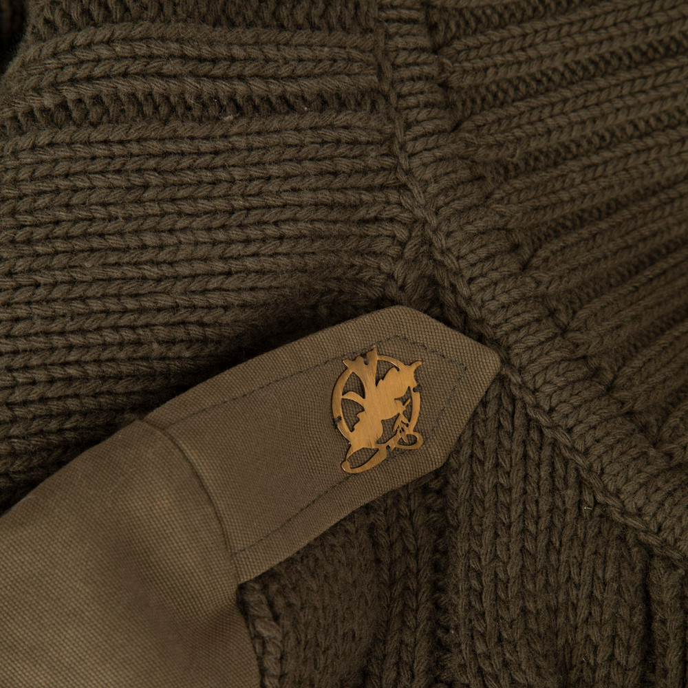 Alexander McQueen Green Wool Knit Panelled Jacket