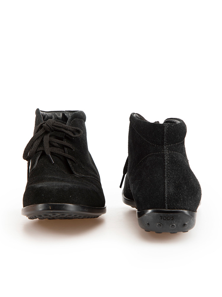 Tod's Black Suede Desert Boots