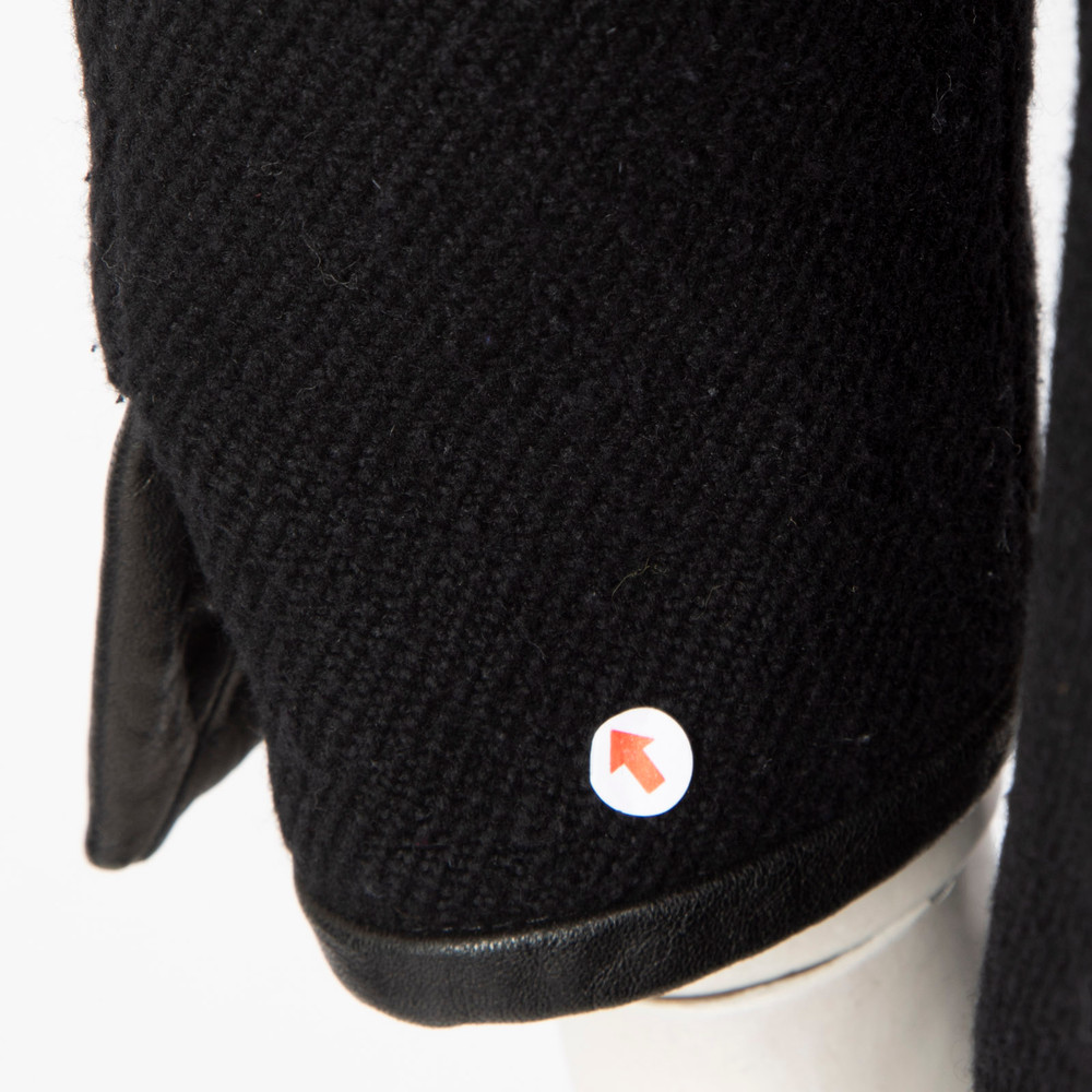 Isabel Marant Black Wool Goat Leather Button Coat