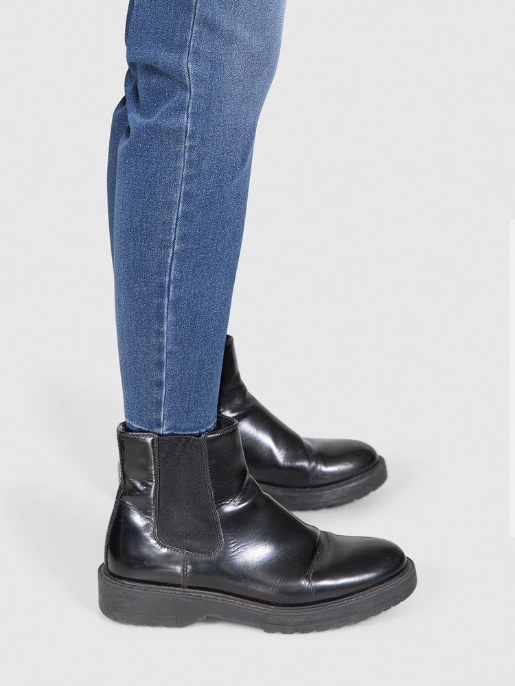 Prada Black Leather Slip On Chelsea Ankle Boots