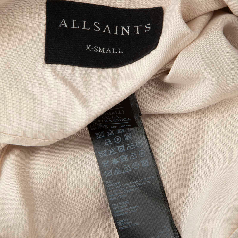 All Saints Beige Belted Elsa Coat