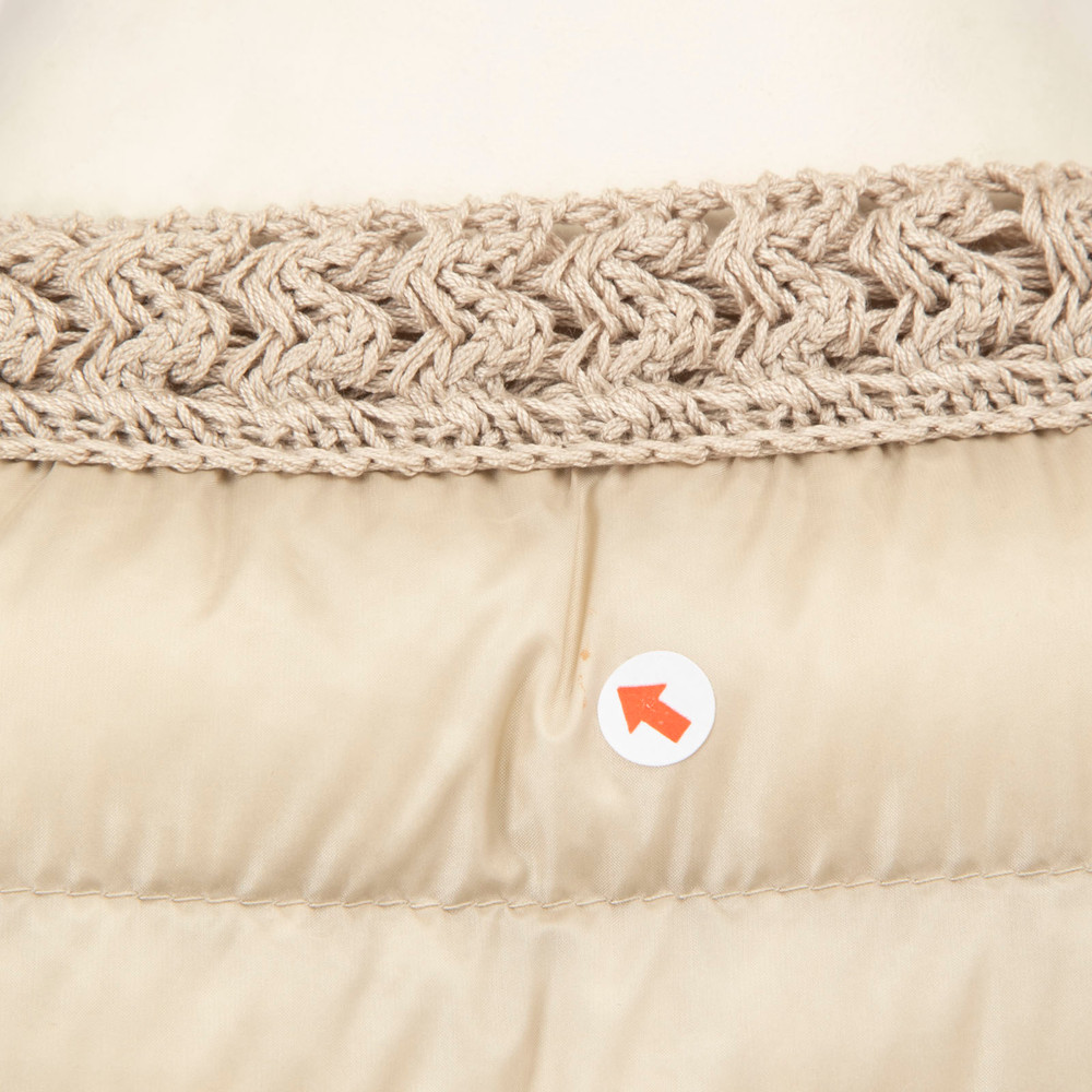 Moncler Beige Quilted Goose Down Jacket