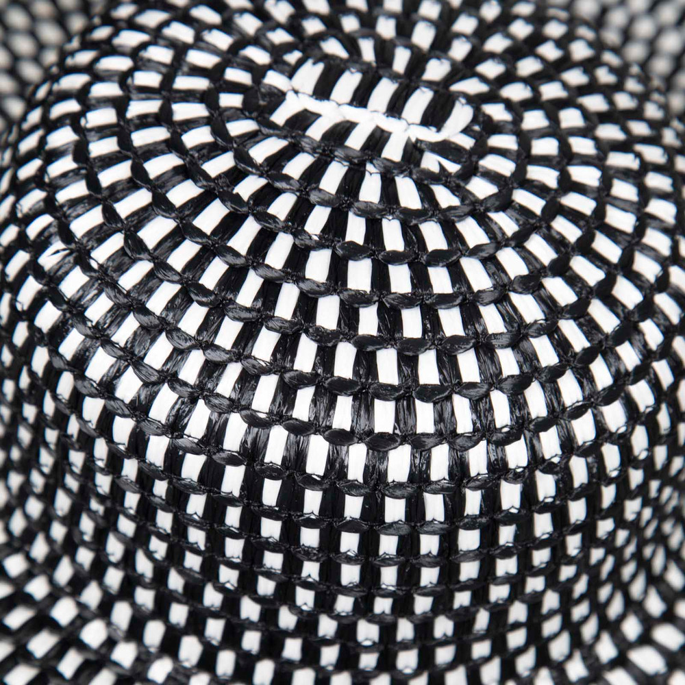 La Perla Black & White Straw Sun Hat