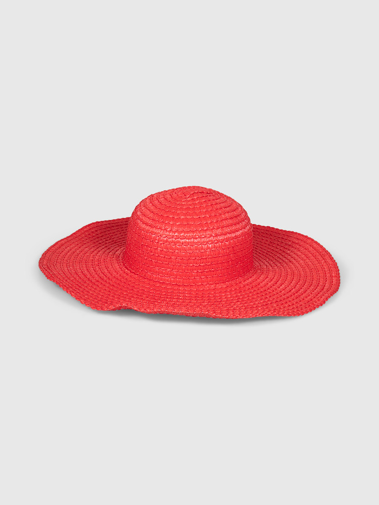 La Perla Red Wide Brim Sun Hat