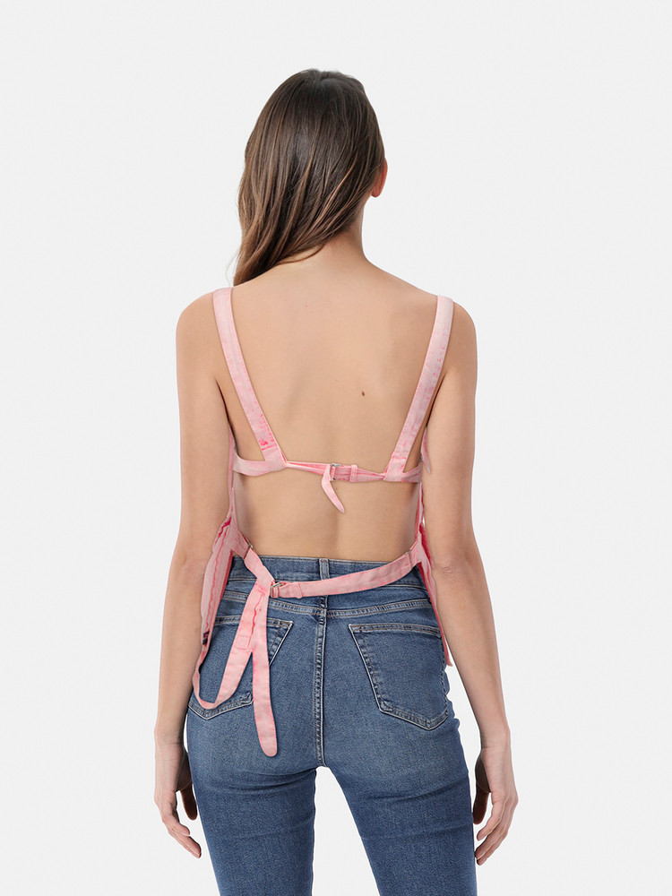 Jean Paul Gaultier Pink Backless Buckled Top