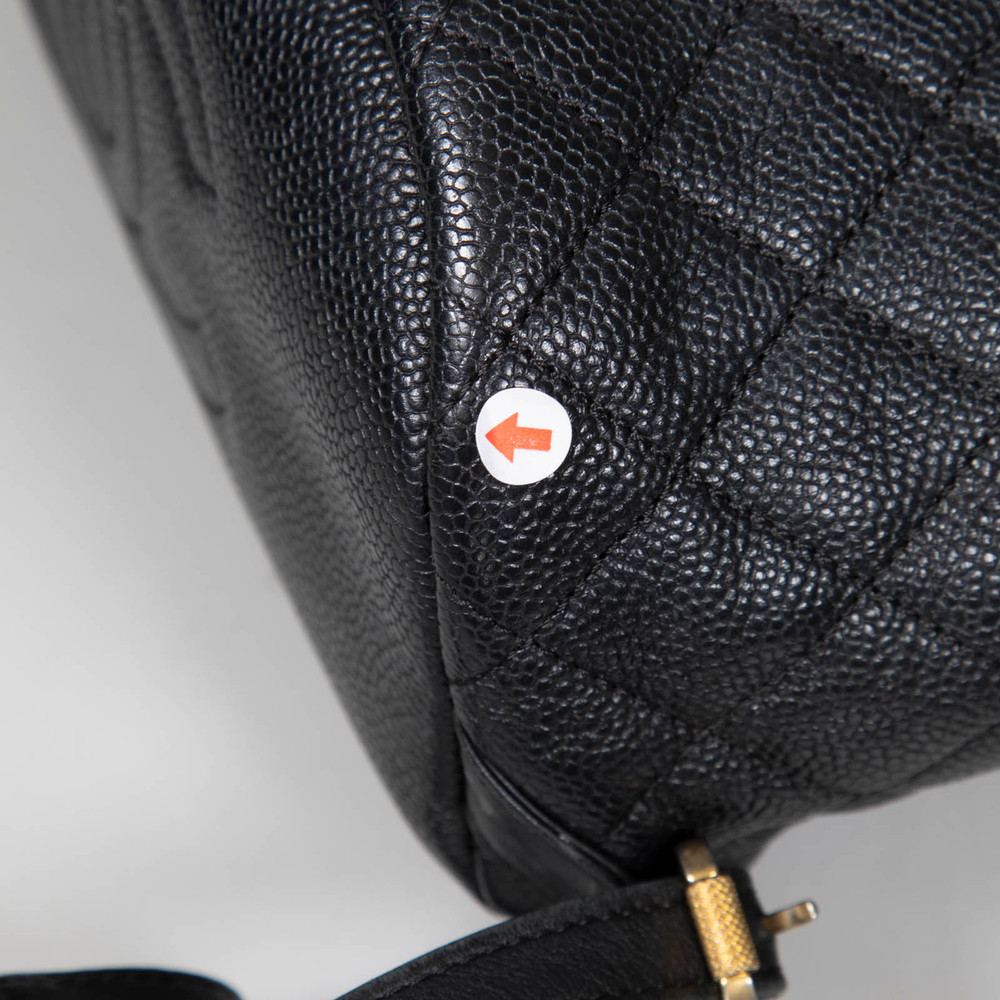 Chanel 2018 Black Caviar Leather Filigree Backpack