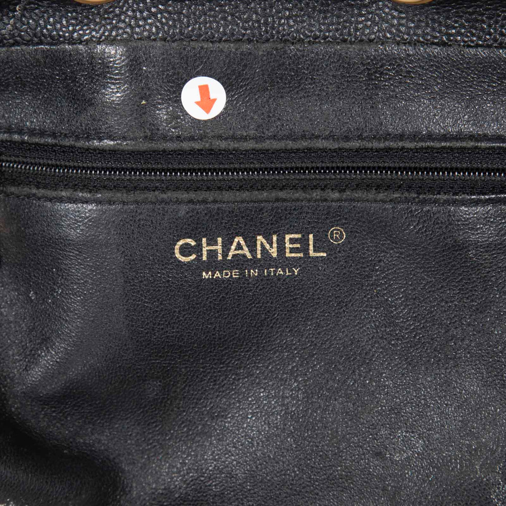 Chanel 2018 Black Caviar Leather Filigree Backpack