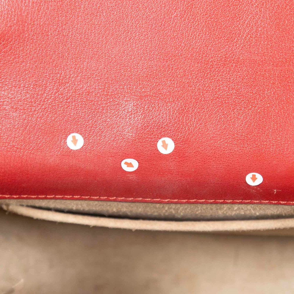 Chloé Red Leather Bracelet Nile Top Handle Bag