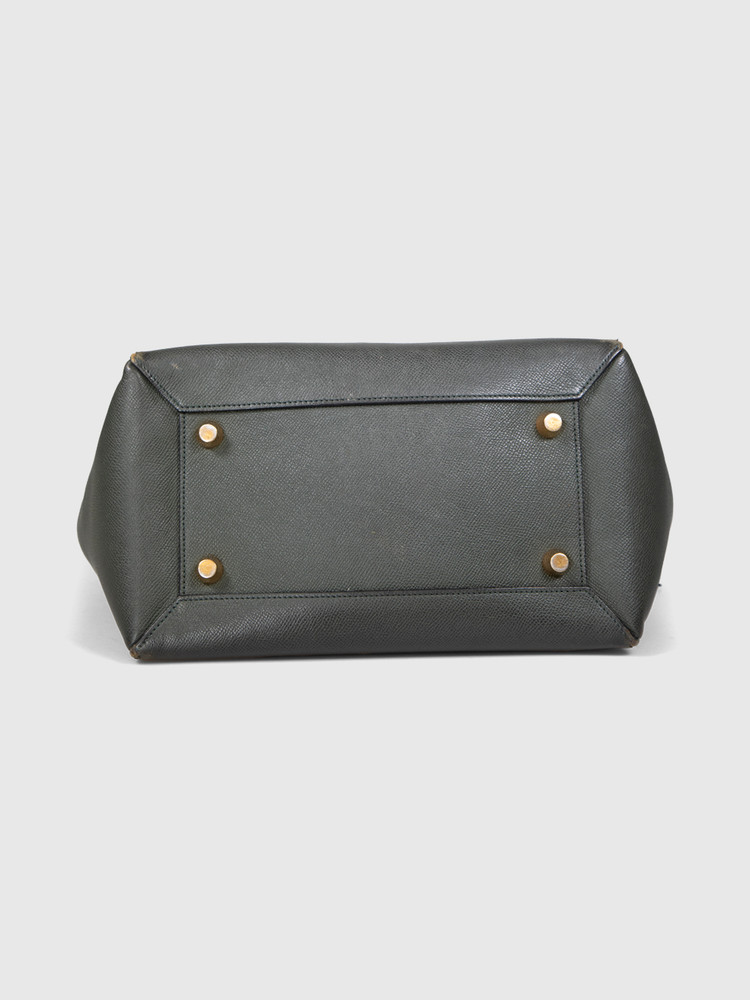 Céline Green Leather Top Handle Mini Belt Bag