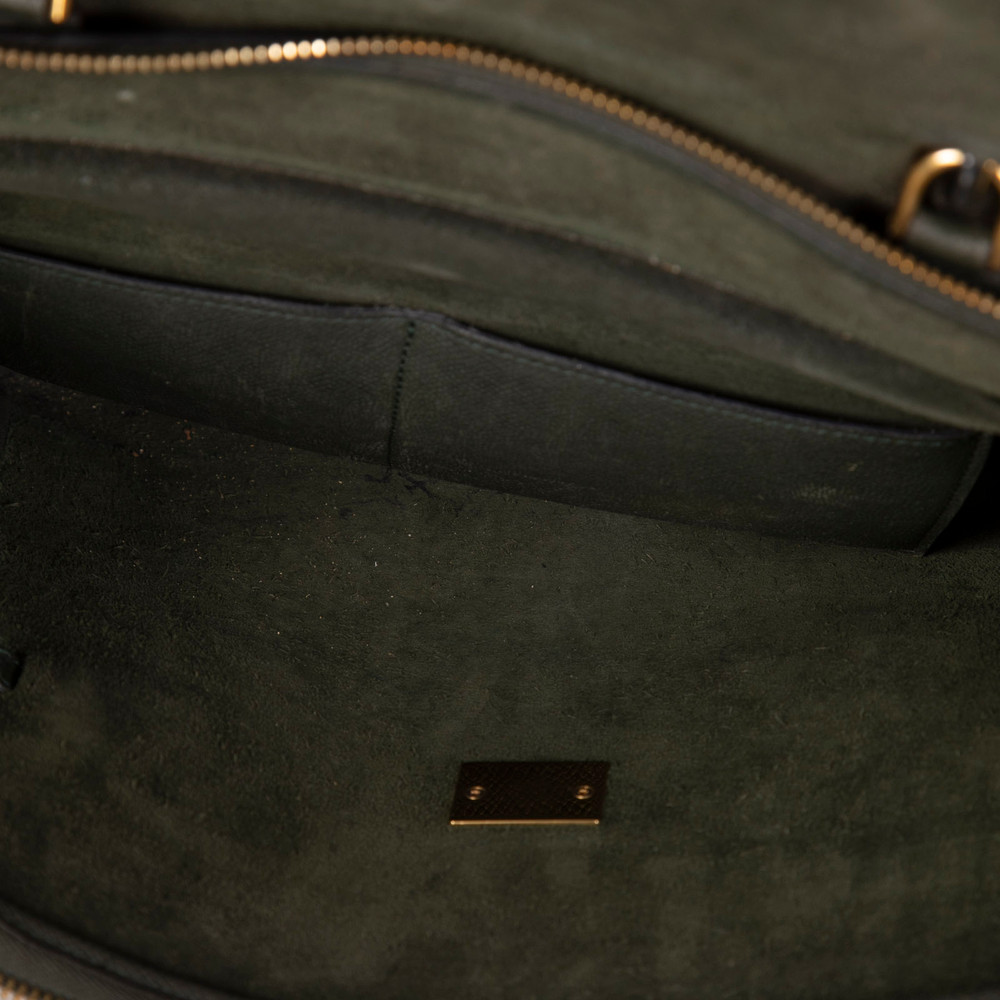 Céline Green Leather Top Handle Mini Belt Bag