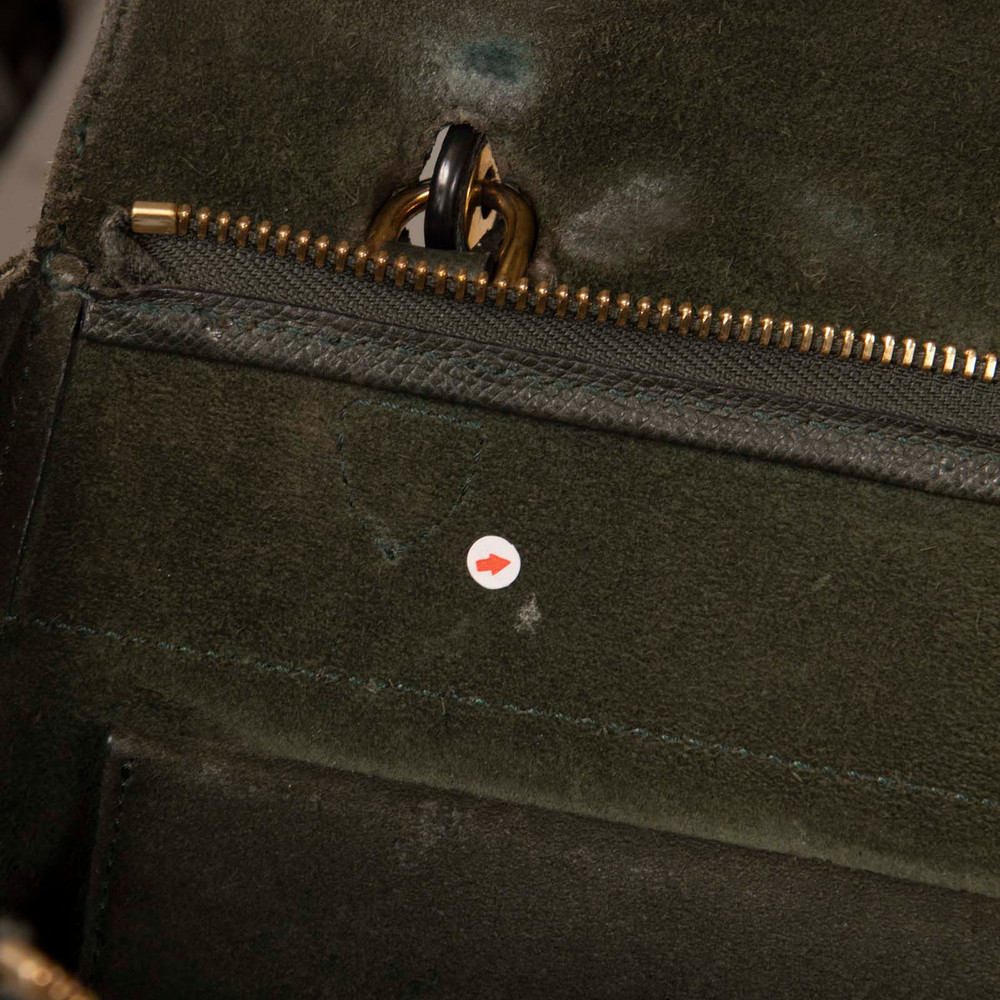 Céline Green Leather Top Handle Mini Belt Bag
