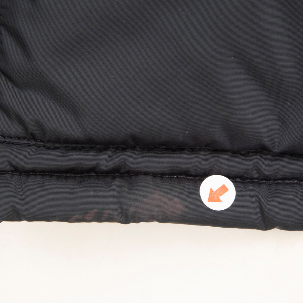 Prada Navy Mink Fur Trim Embellished Elbow Coat