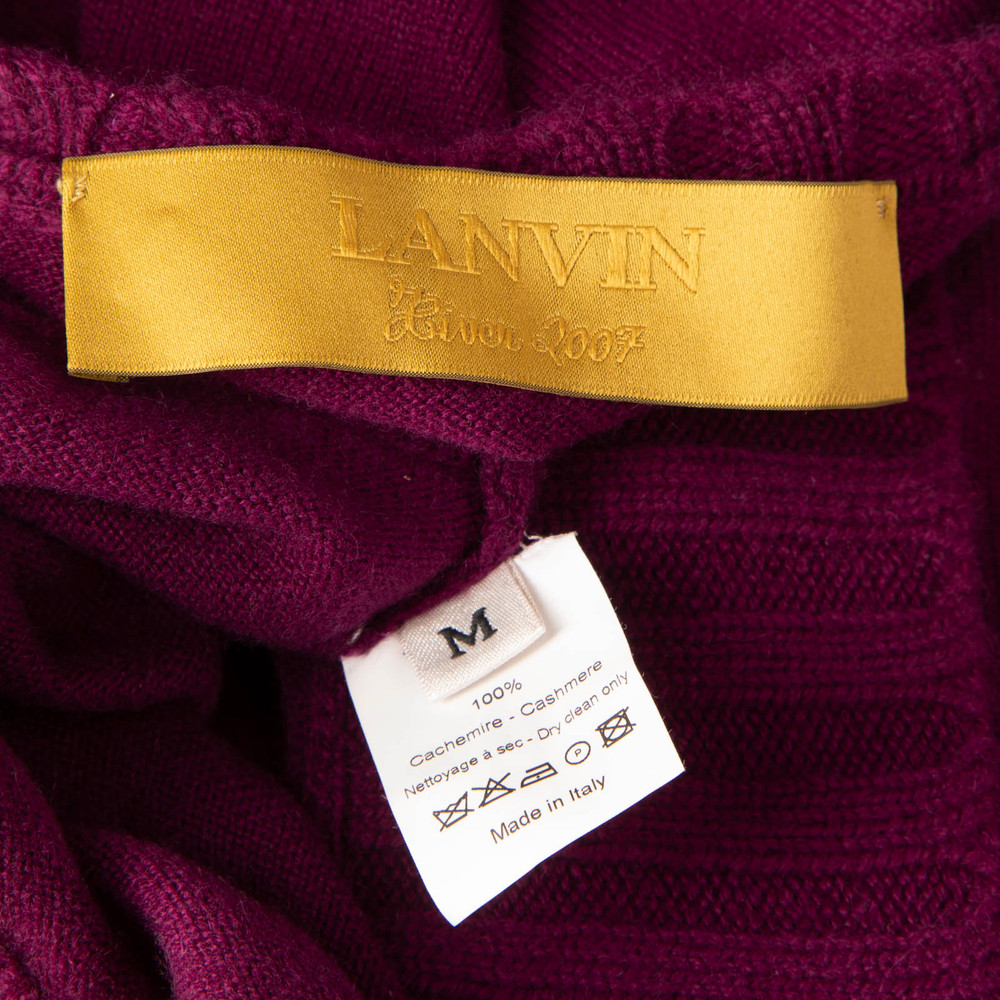 Lanvin Purple Cashmere Knit Vest