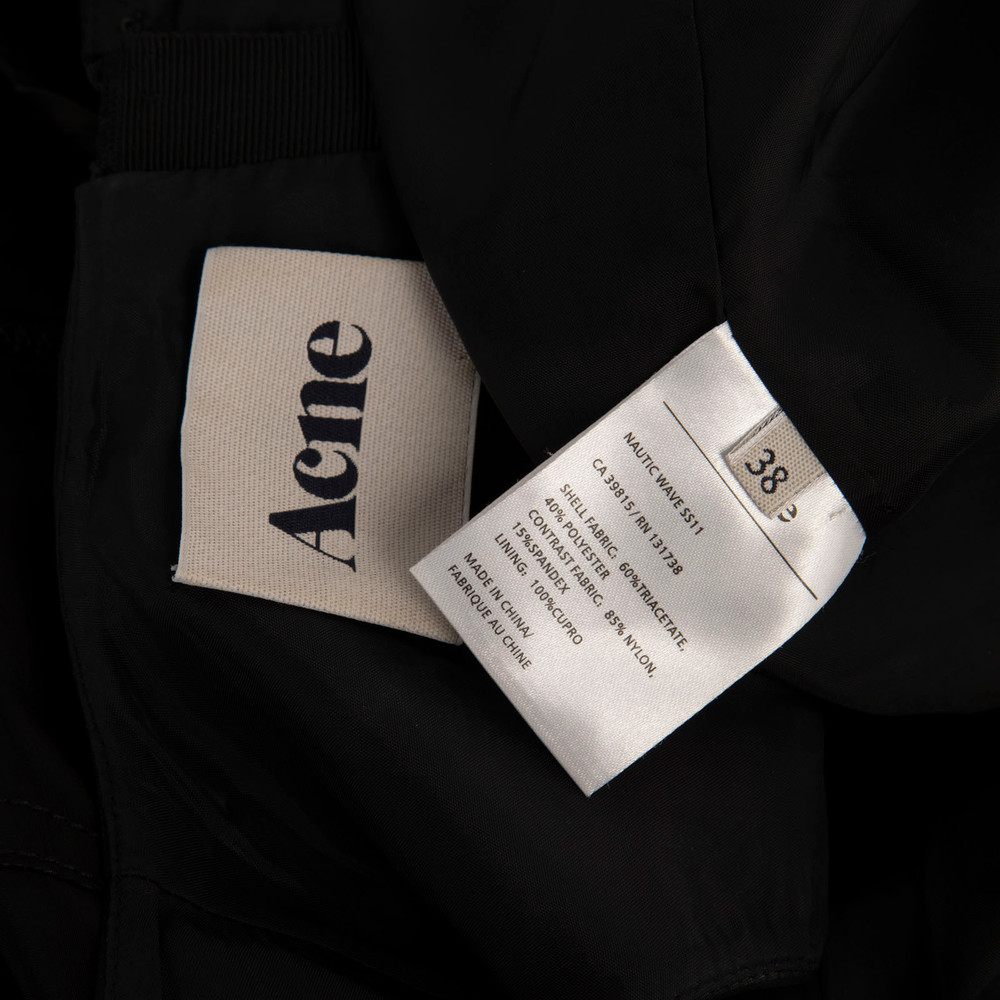 Acne Studios Black Sleeveless Zip Mini Dress