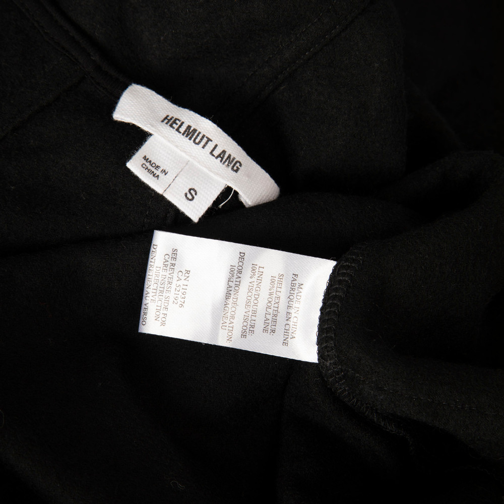 Helmut Lang Black Wool Toggle Button Jacket