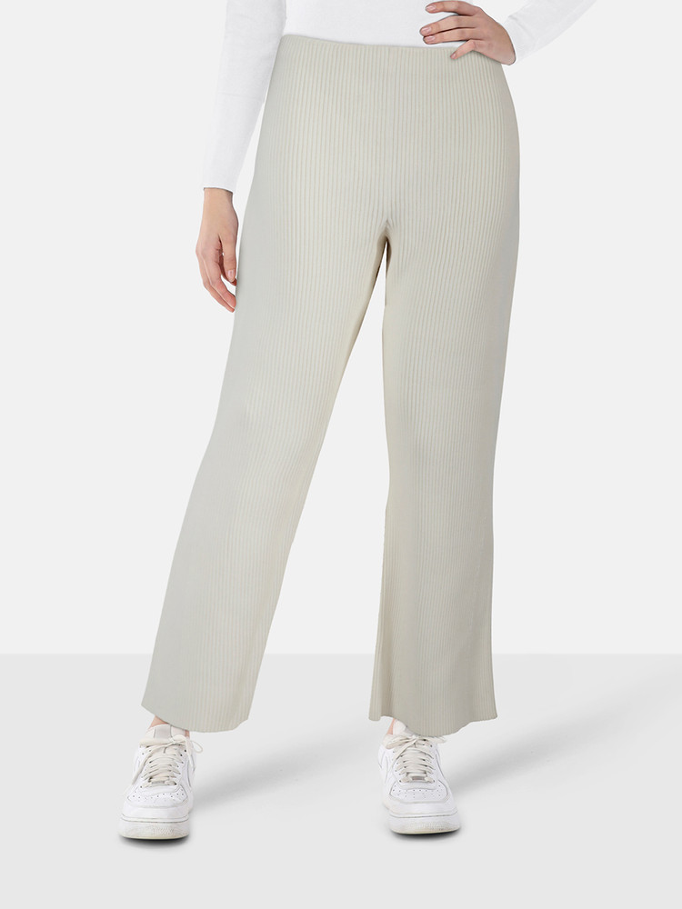 Proenza Schouler White Chunky Rib Knit Culottes