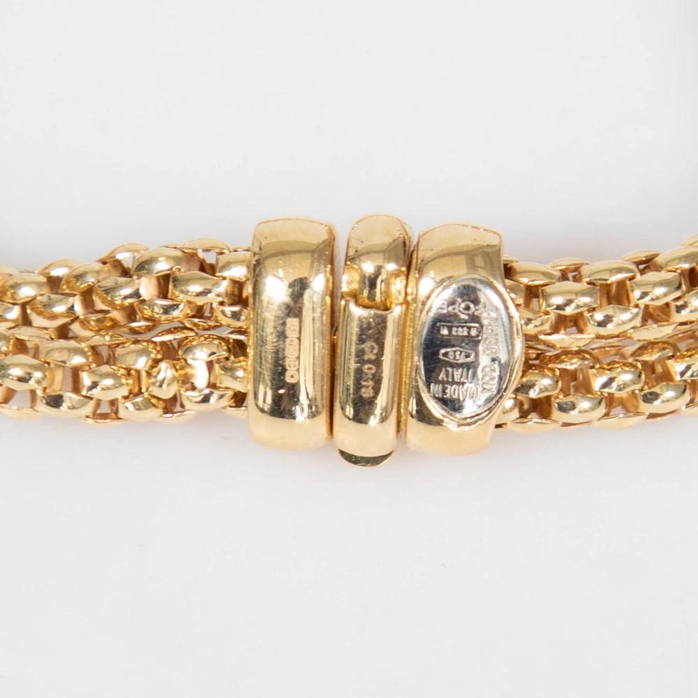 Fope 18ct Yellow & White Gold Maori 0.18ct Bracelet
