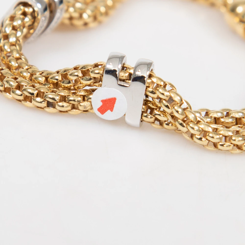 Fope 18ct Yellow & White Gold Maori 0.18ct Bracelet