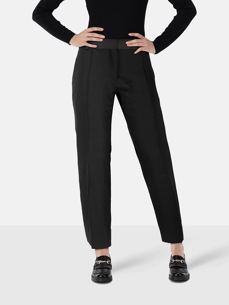 Céline Black Wool Skinny Fit Trousers