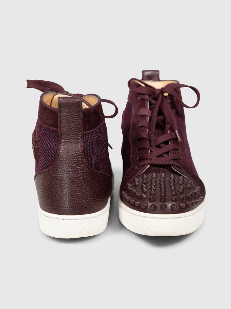 Christian Louboutin Purple Lou Spikes Orlato Trainers