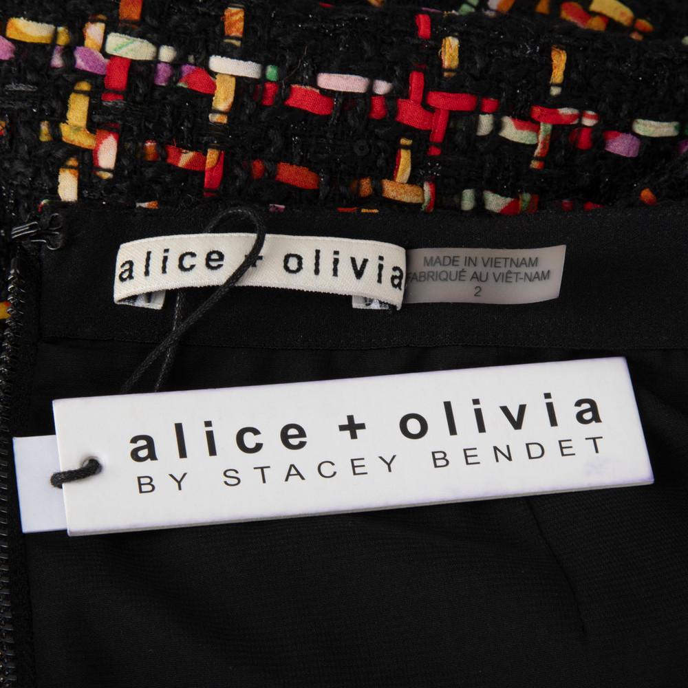 Alice + Olivia Tweed Mini Straight Skirt
