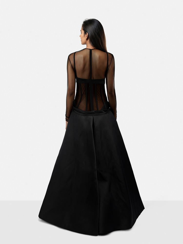 Versace F/W2023 Black Medusa ’95 Duchess Gown