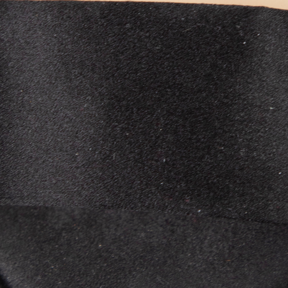 Jimmy Choo Black Satin Crystal Platform Sandals