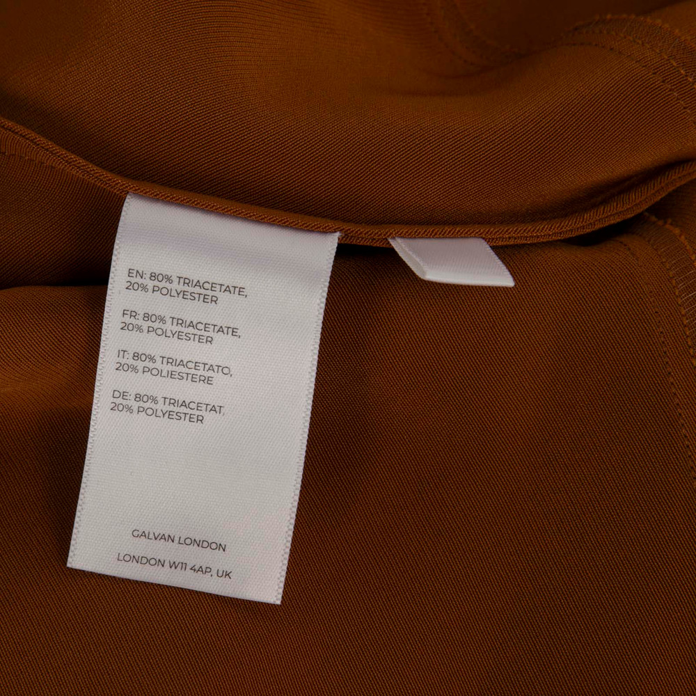 Galvan London Orange Satin Portico Gown