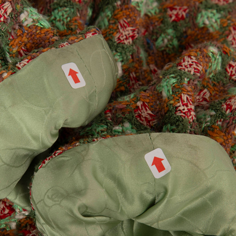 Chanel Green & Red Tweed Jacket