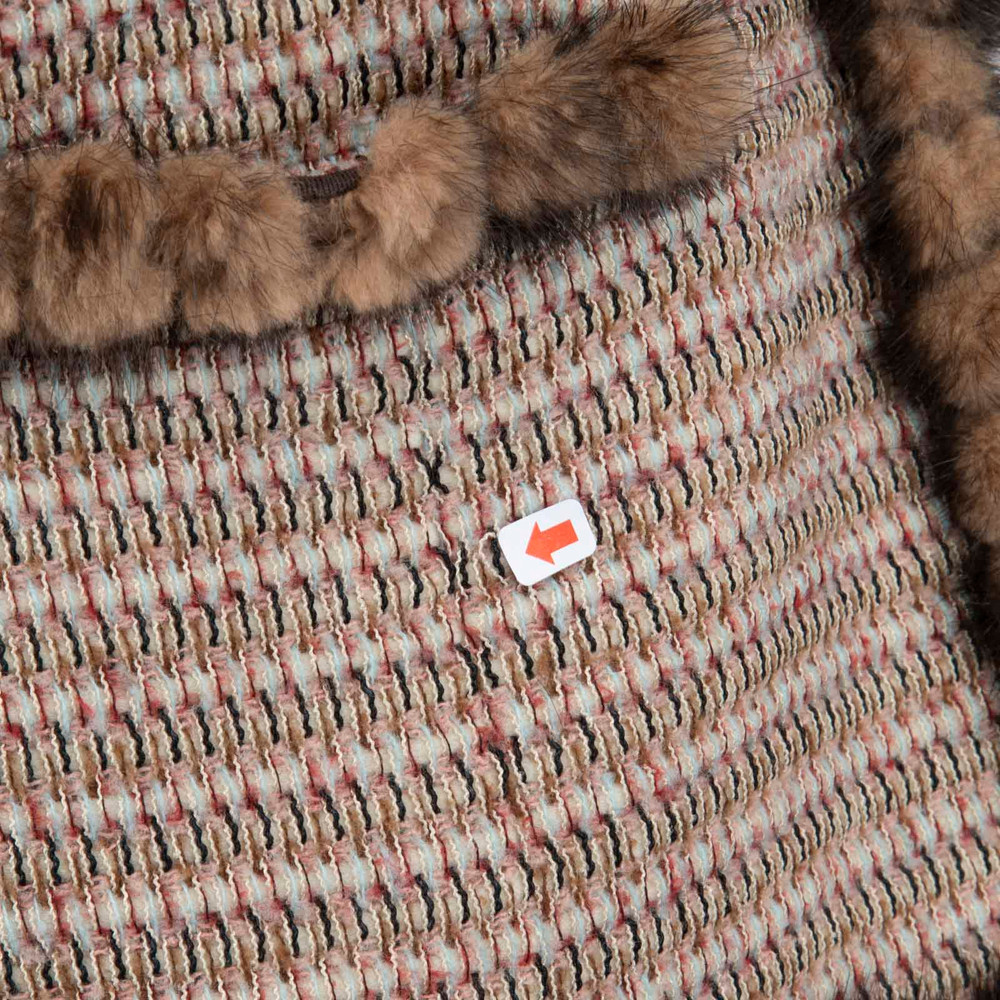 Chanel Wool Tweed Fur Trim Jacket