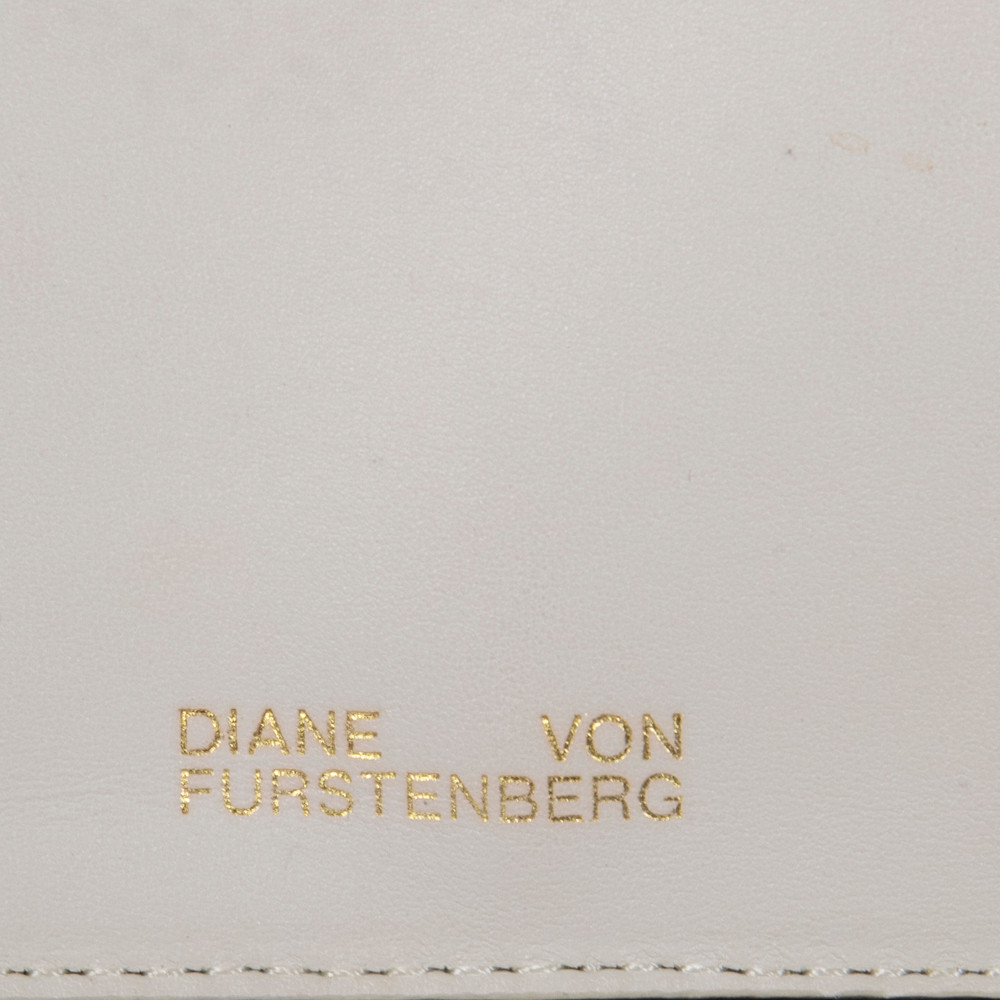 Diane Von Furstenberg White Leather Gold Chain Bag