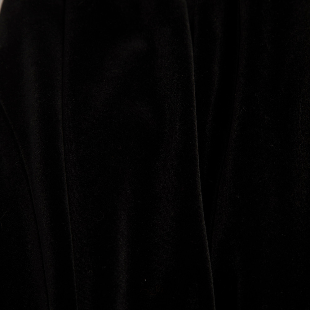 Anne Fontaine Black Velvet Mesh Detail Maxi Dress