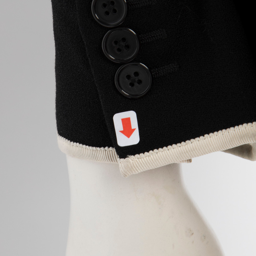 Saint Laurent Black Wool Blazer With Contrast Trim