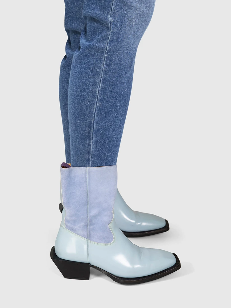 EYTYS Blue Leather Cowboy Luciano Boots