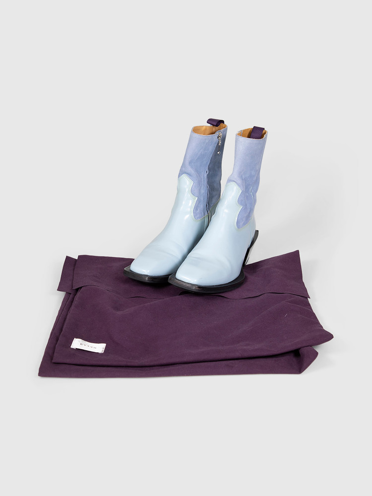 EYTYS Blue Leather Cowboy Luciano Boots