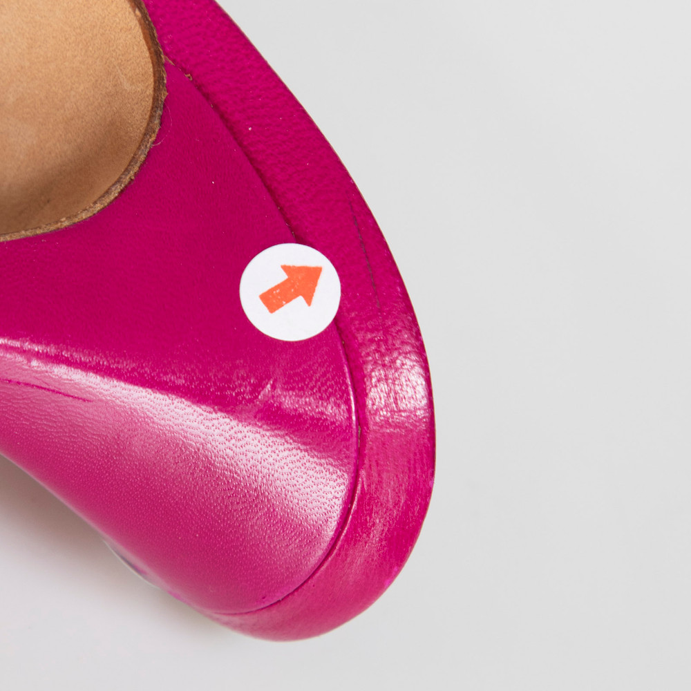 Gina Pink Leather Striped Sandals