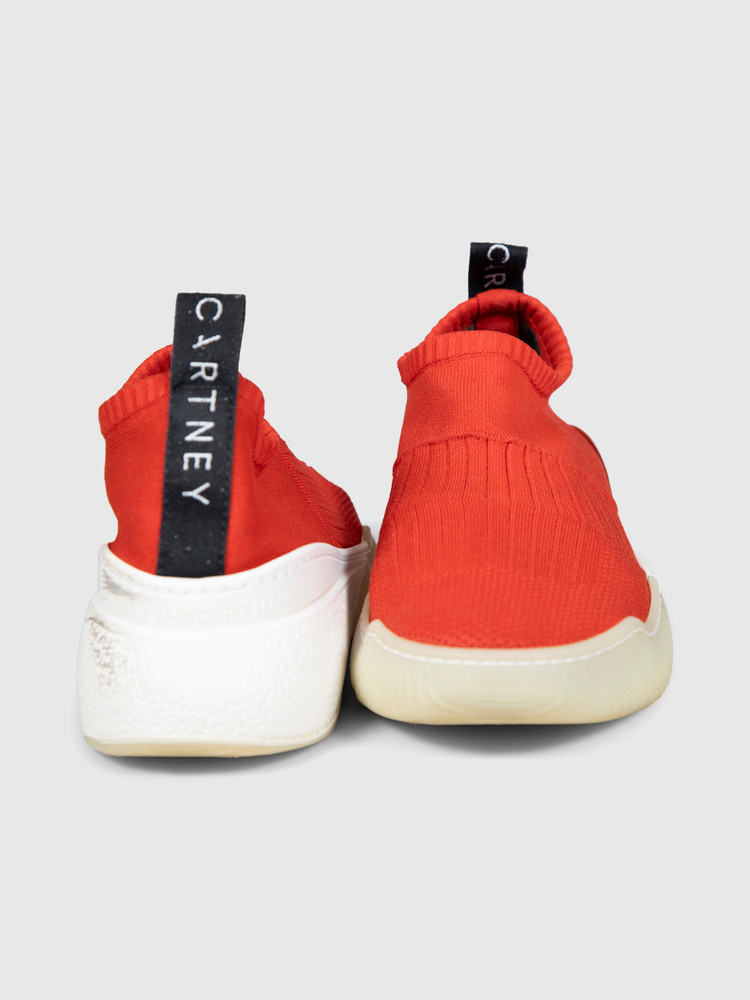Stella McCartney Red Knit Slip On Sock Trainers