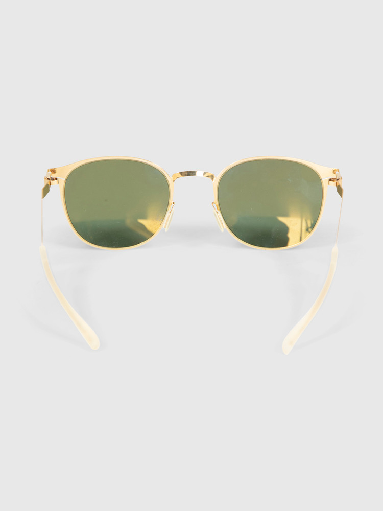 Mykita Gold Frame Round Timothy Sunglasses