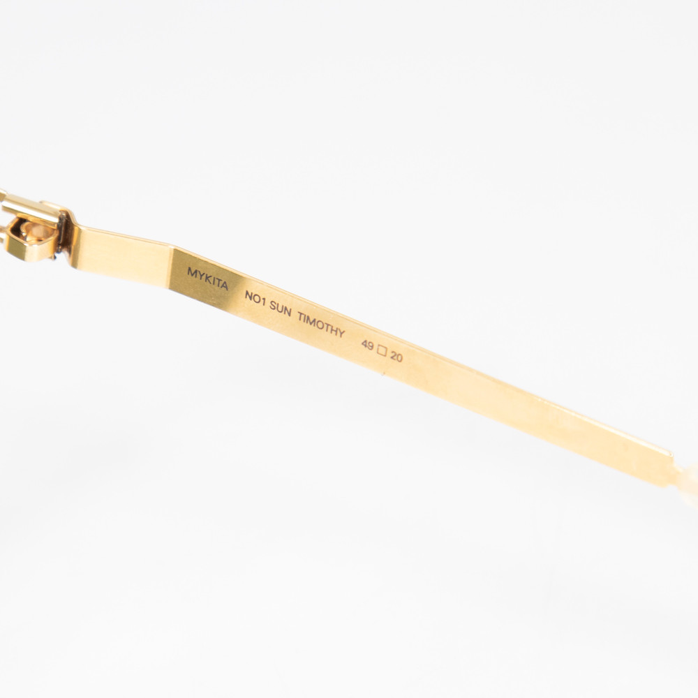 Mykita Gold Frame Round Timothy Sunglasses