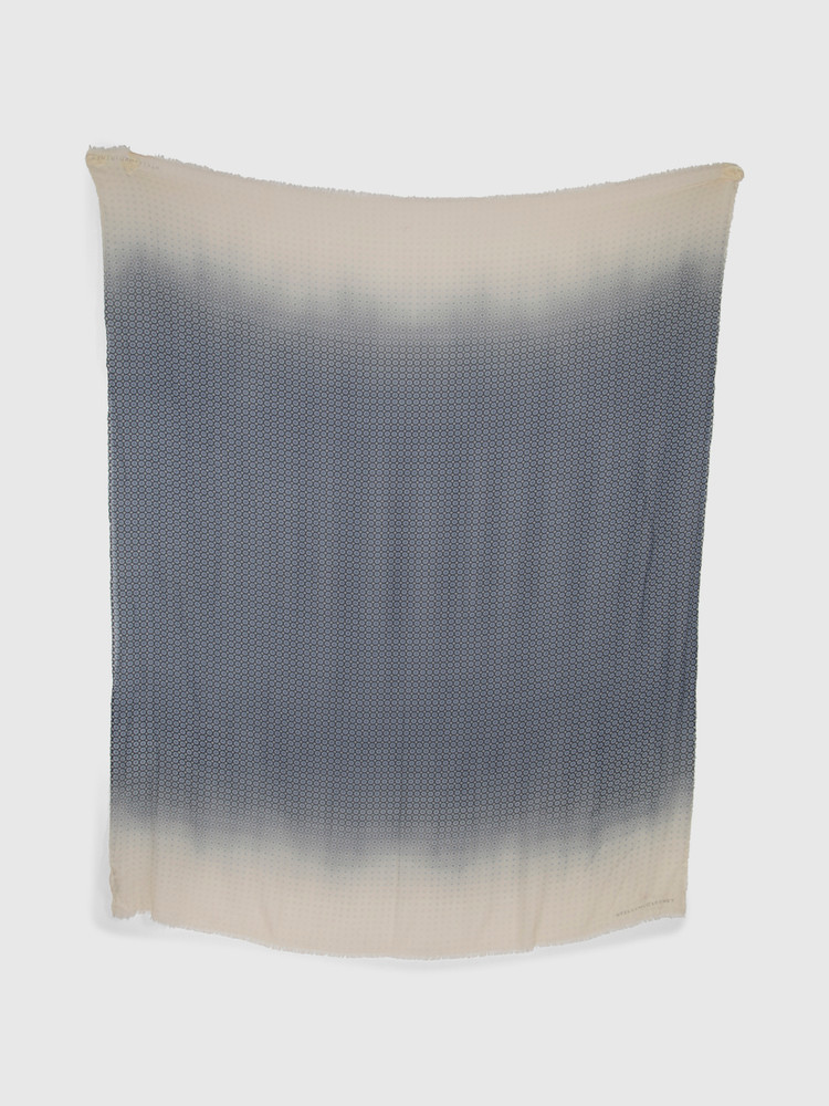 Stella McCartney Navy & White Ombré Floral Scarf