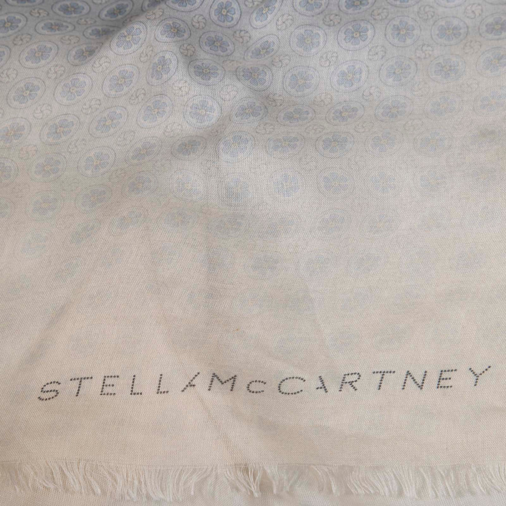 Stella McCartney Navy & White Ombré Floral Scarf