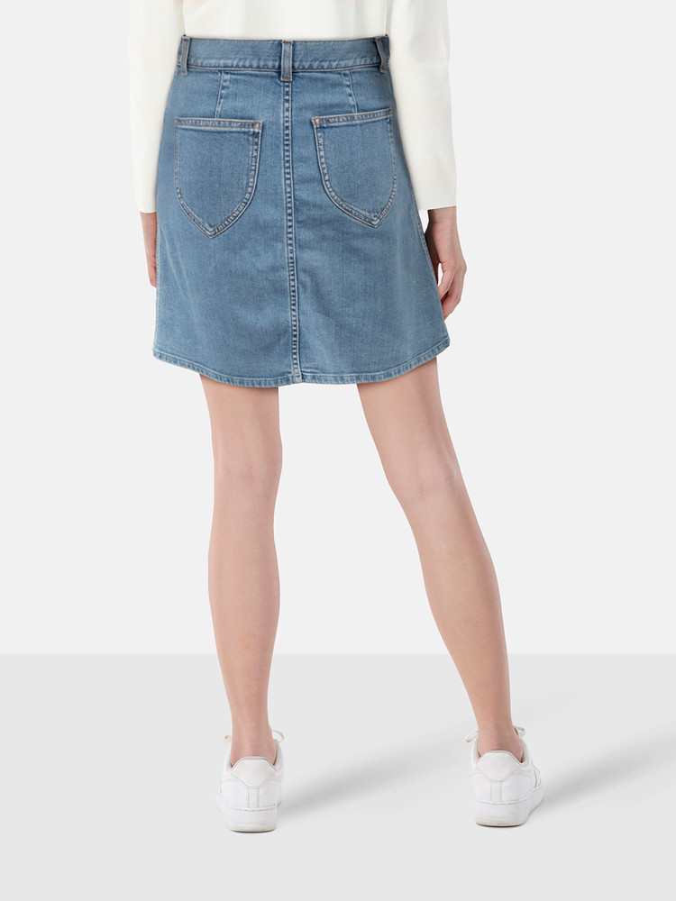 Stella McCartney Blue A-Line Mini Denim Skirt