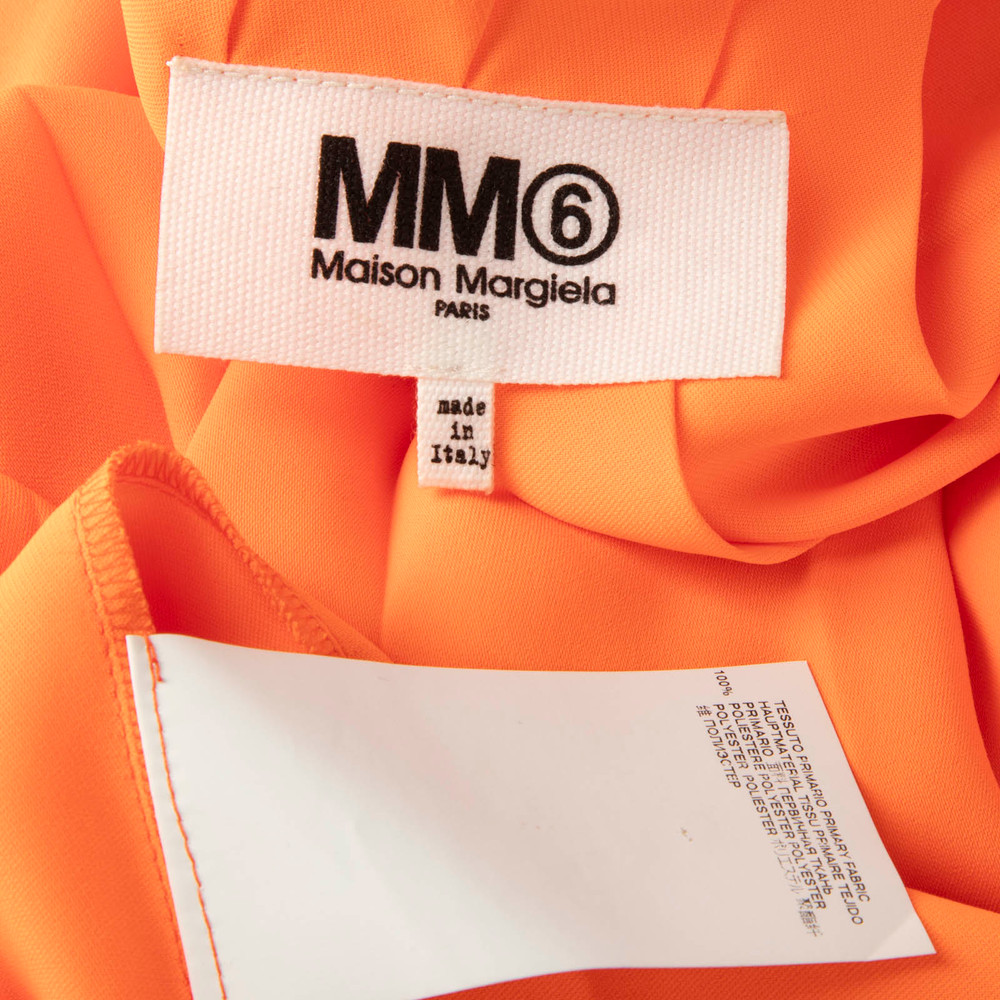 Maison Margiela Orange Midi Pleated Dress