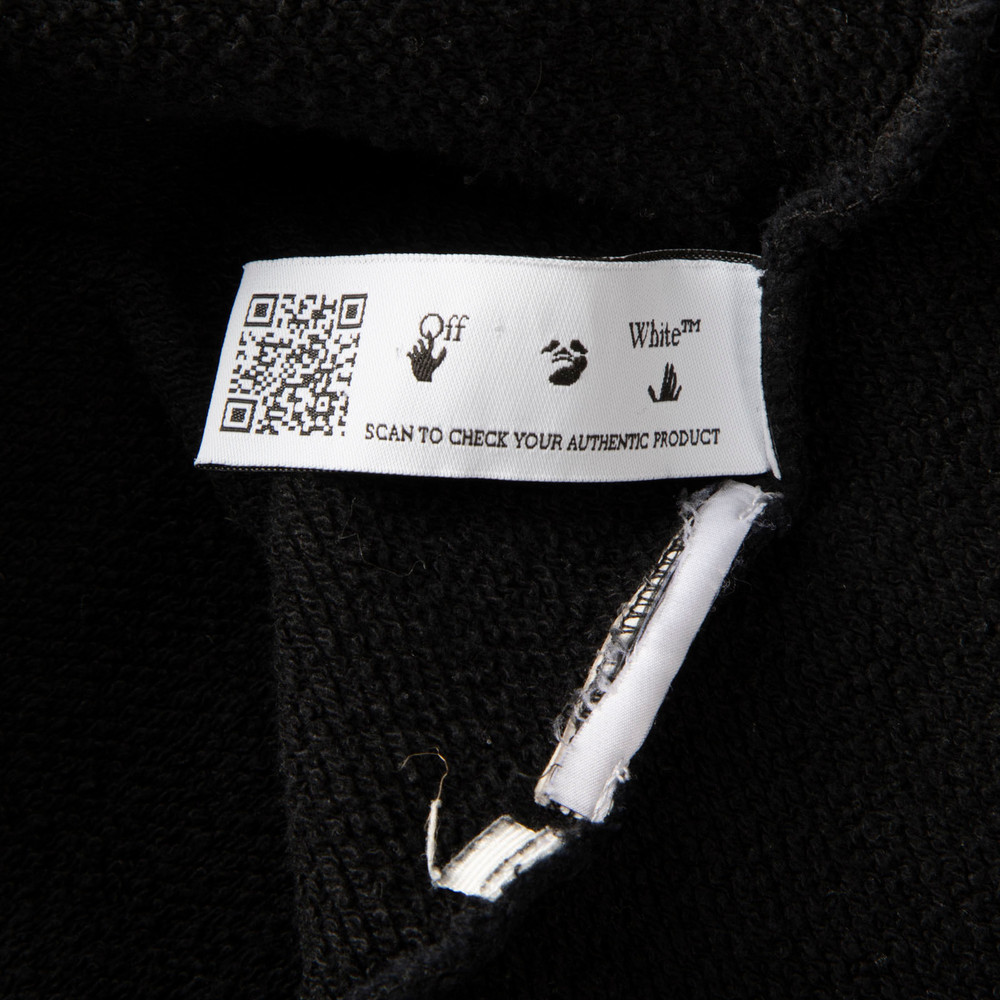 Off-White Black Logo Chain Zip Up Hoodie