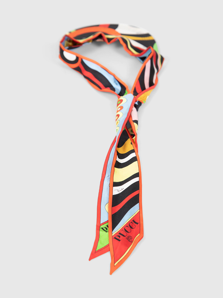 Emilio Pucci Abstract Pattern Tied Visor