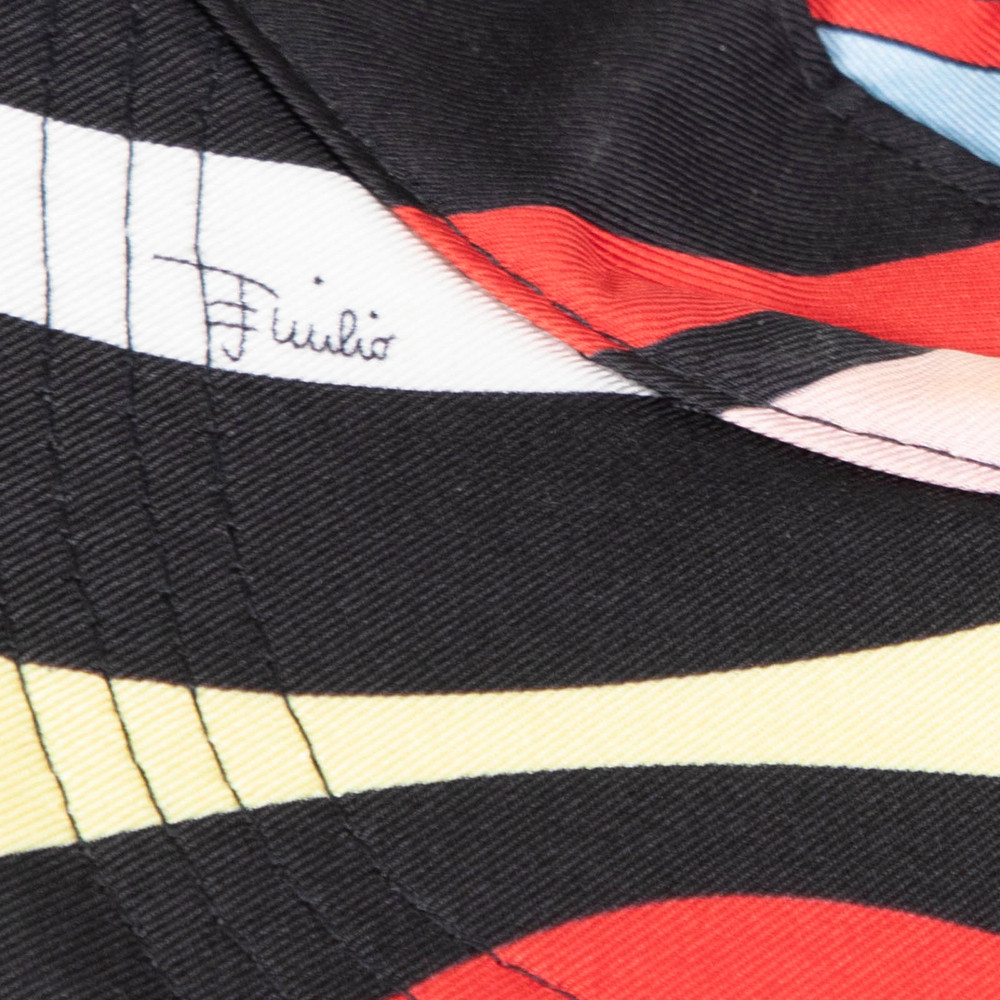 Emilio Pucci Abstract Pattern Tied Visor
